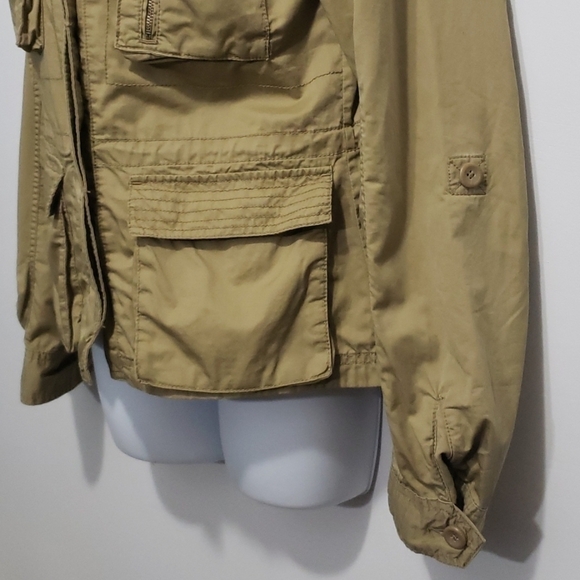𝅺EDDIE Bauer Fall Olive Utility Lightweight Preppy Military Style Coat Women's - Picture 3 of 6
